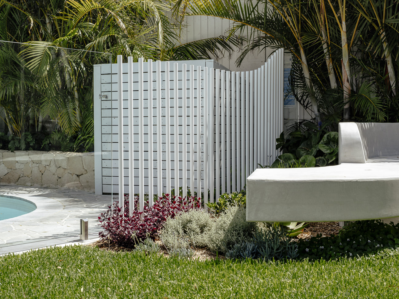 Frameless glass pool fencing at a Collaroy Plateau residence