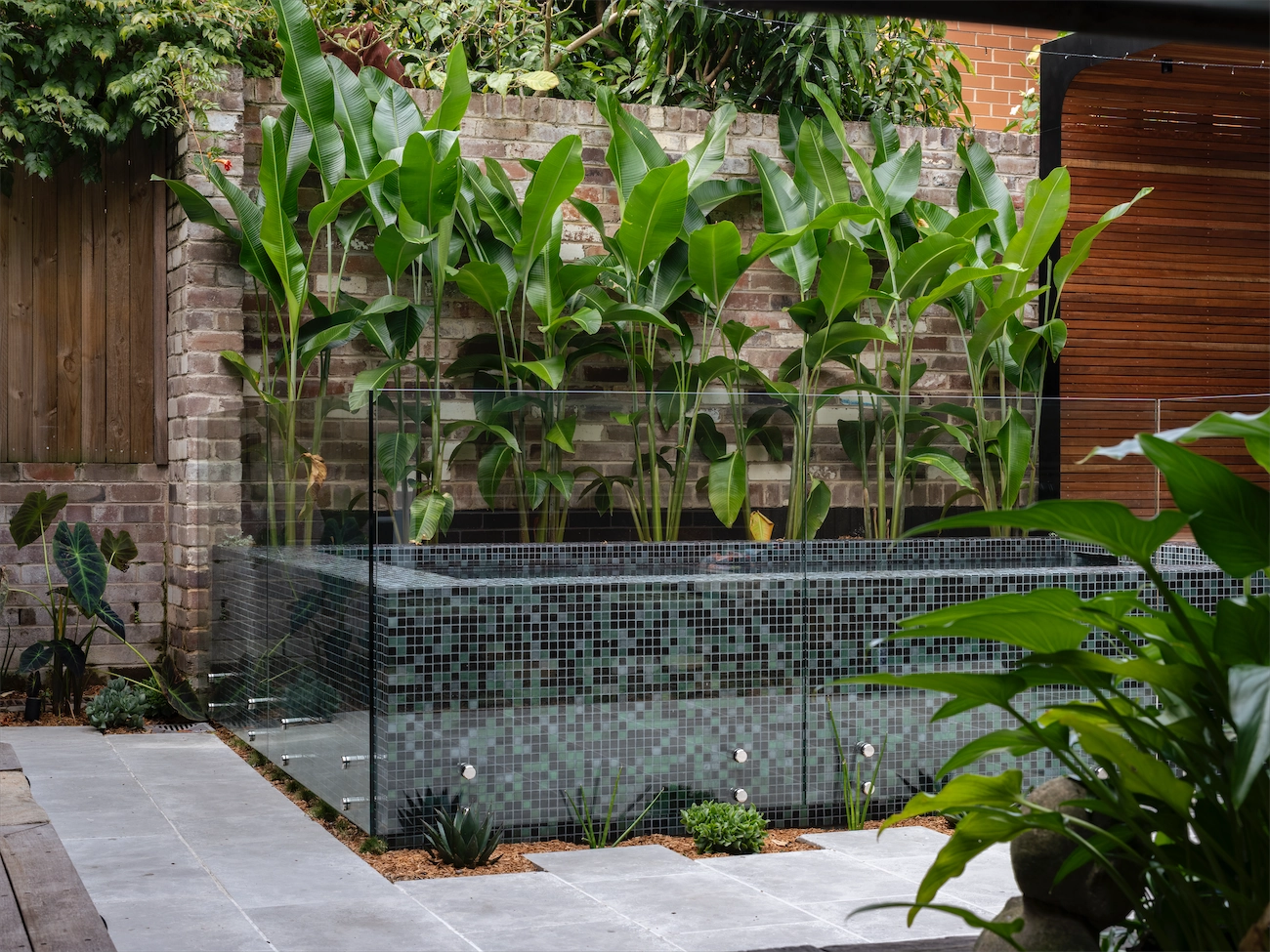 Premium frameless glass fencing detail at a Glebe residence