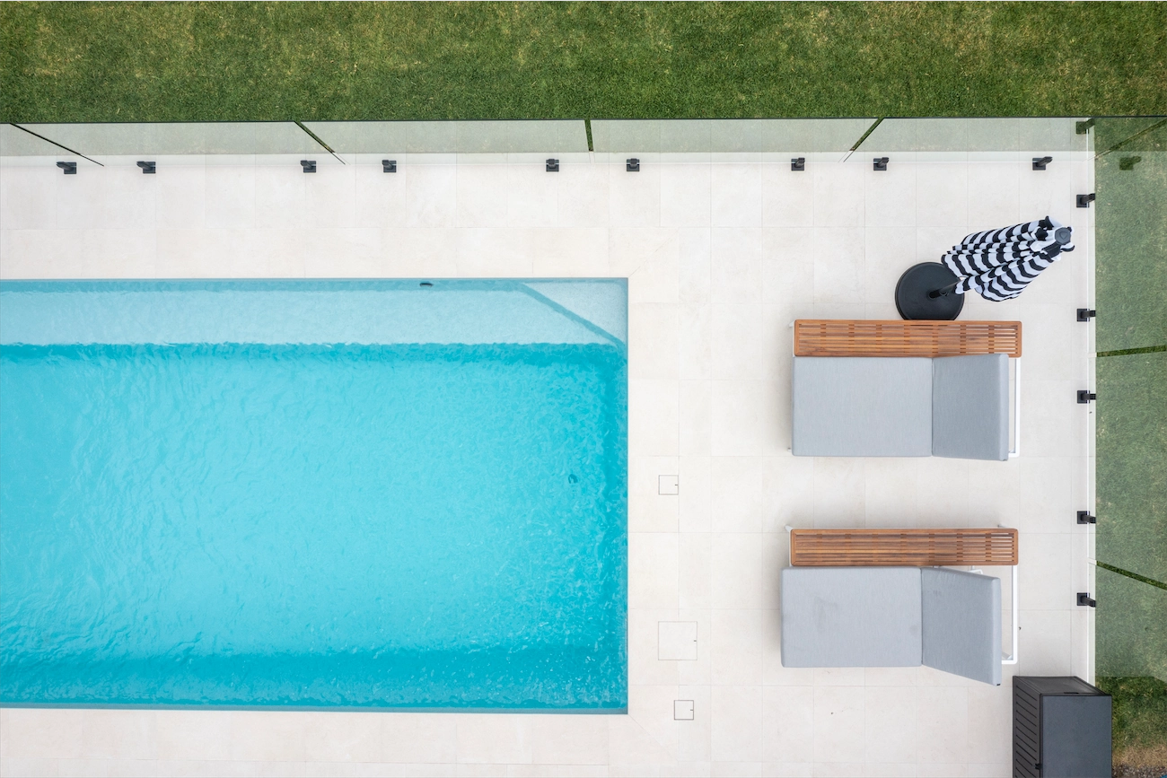 Glass fencing at the Ermington Residence