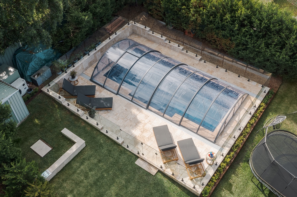 Glass fencing at the Penrith Residence