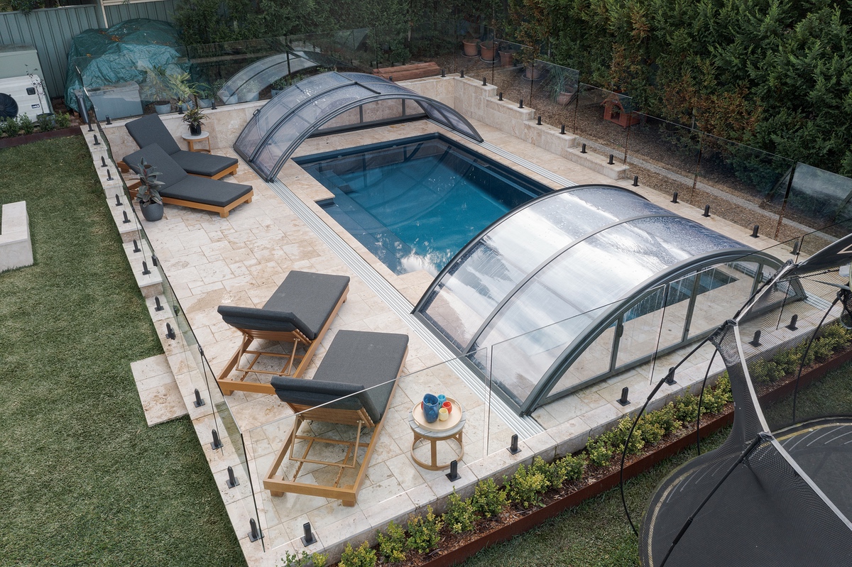 Glass fencing at the Penrith Residence