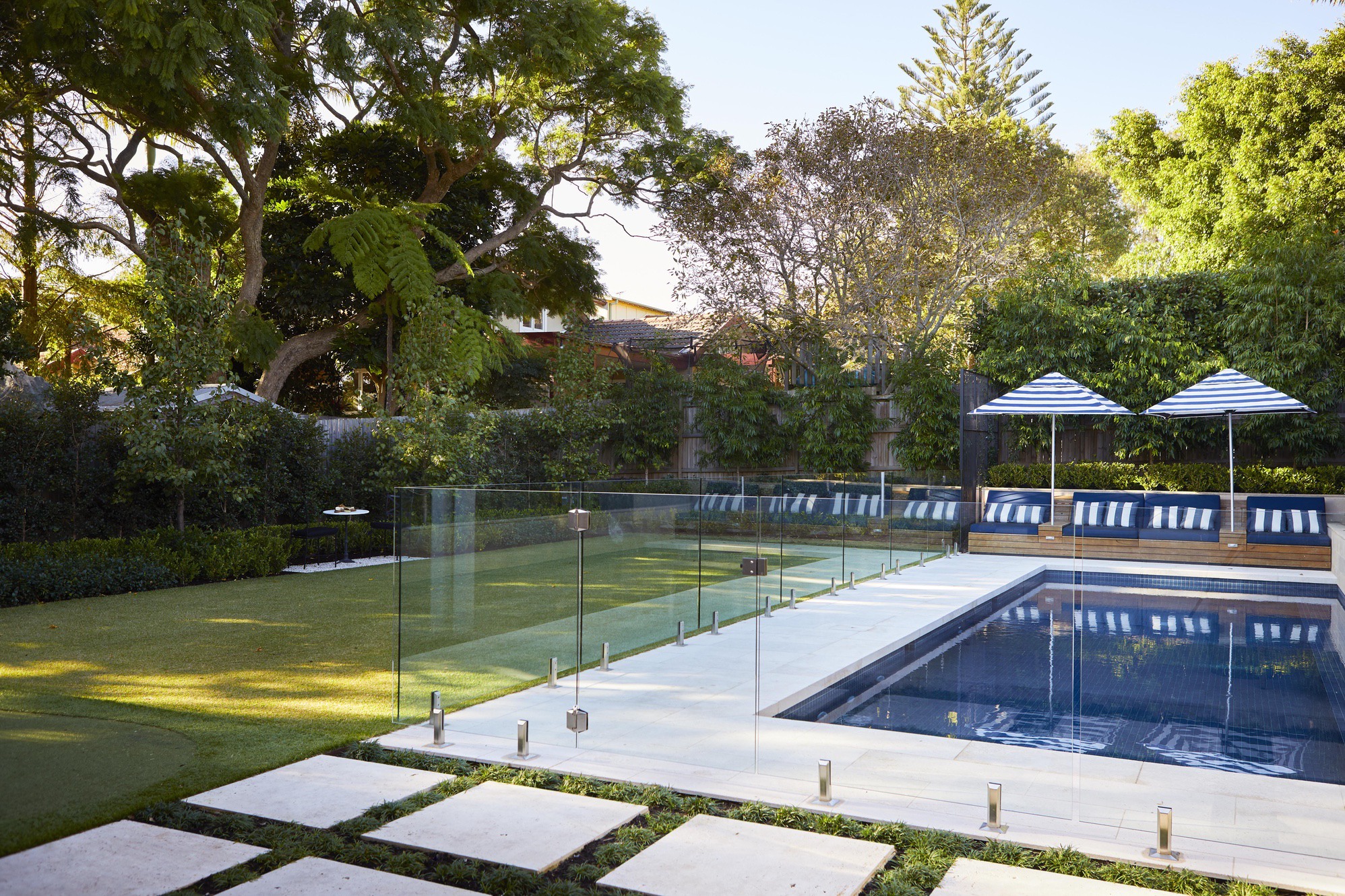 Glass fencing at the Willoughby Residence