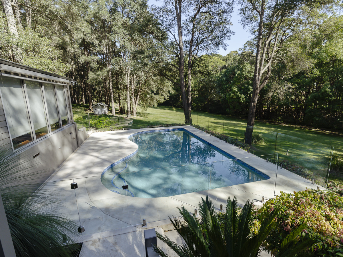 Glass fencing at the Galston Residence