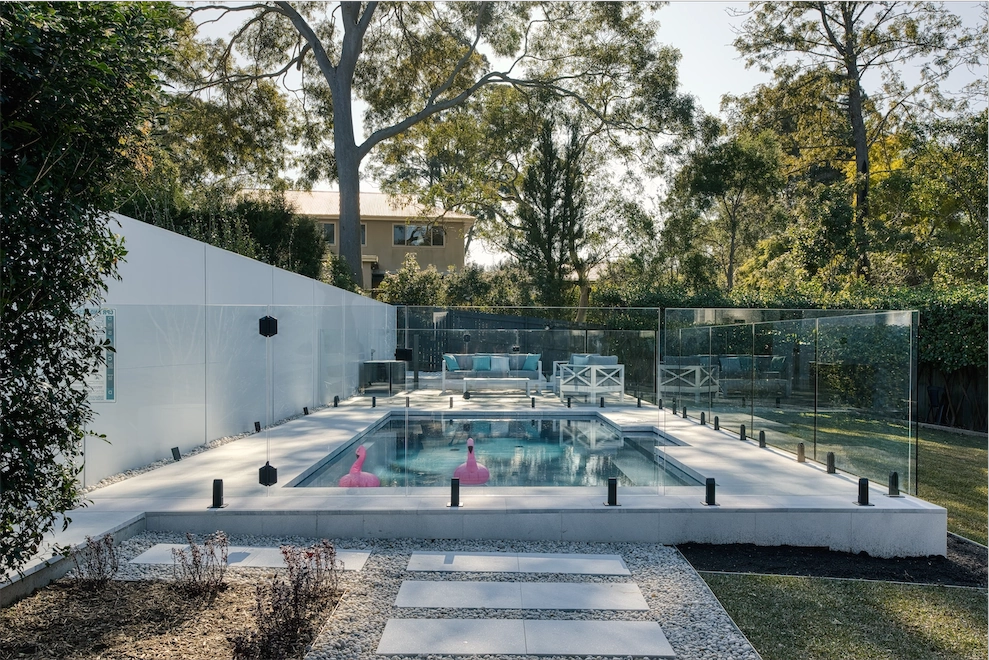 Glass fencing at the West Pymble Residence