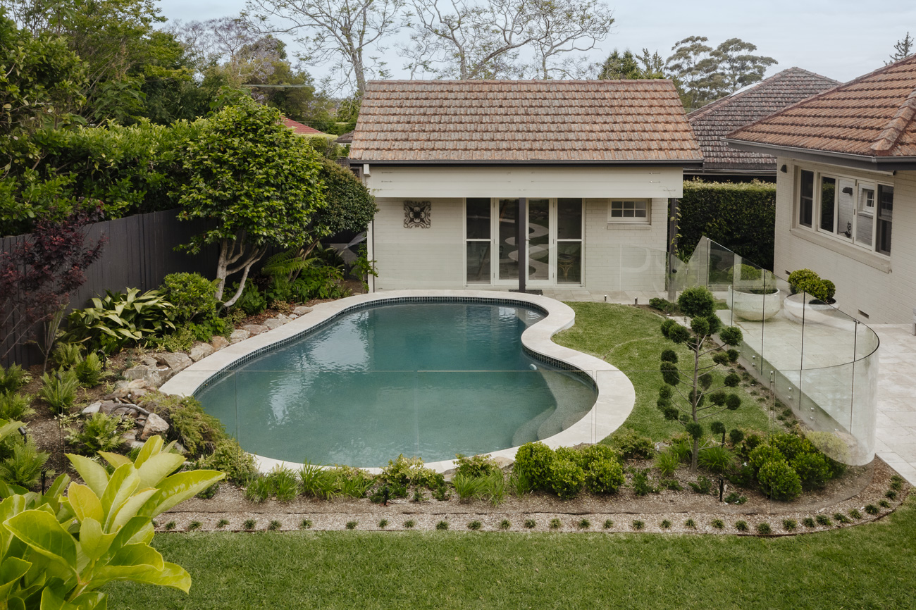 Glass fencing at the Killara Residence