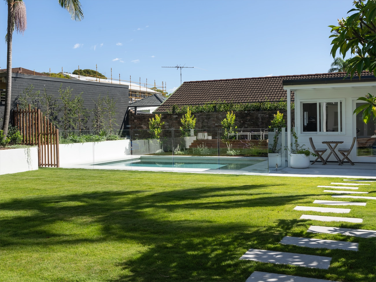 Glass fencing at the Freshwater Residence