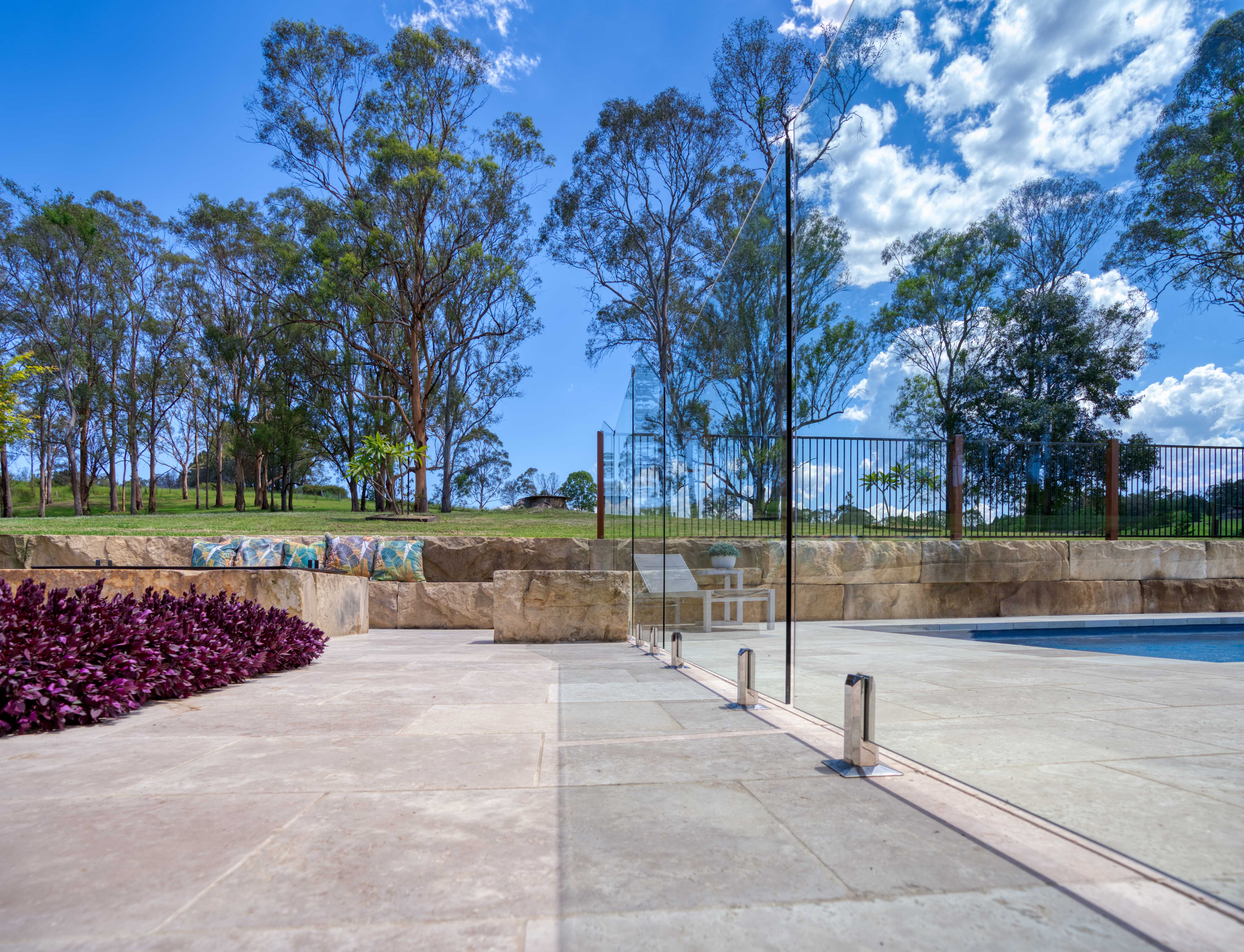 Glass fencing at the Grose Vale Residence