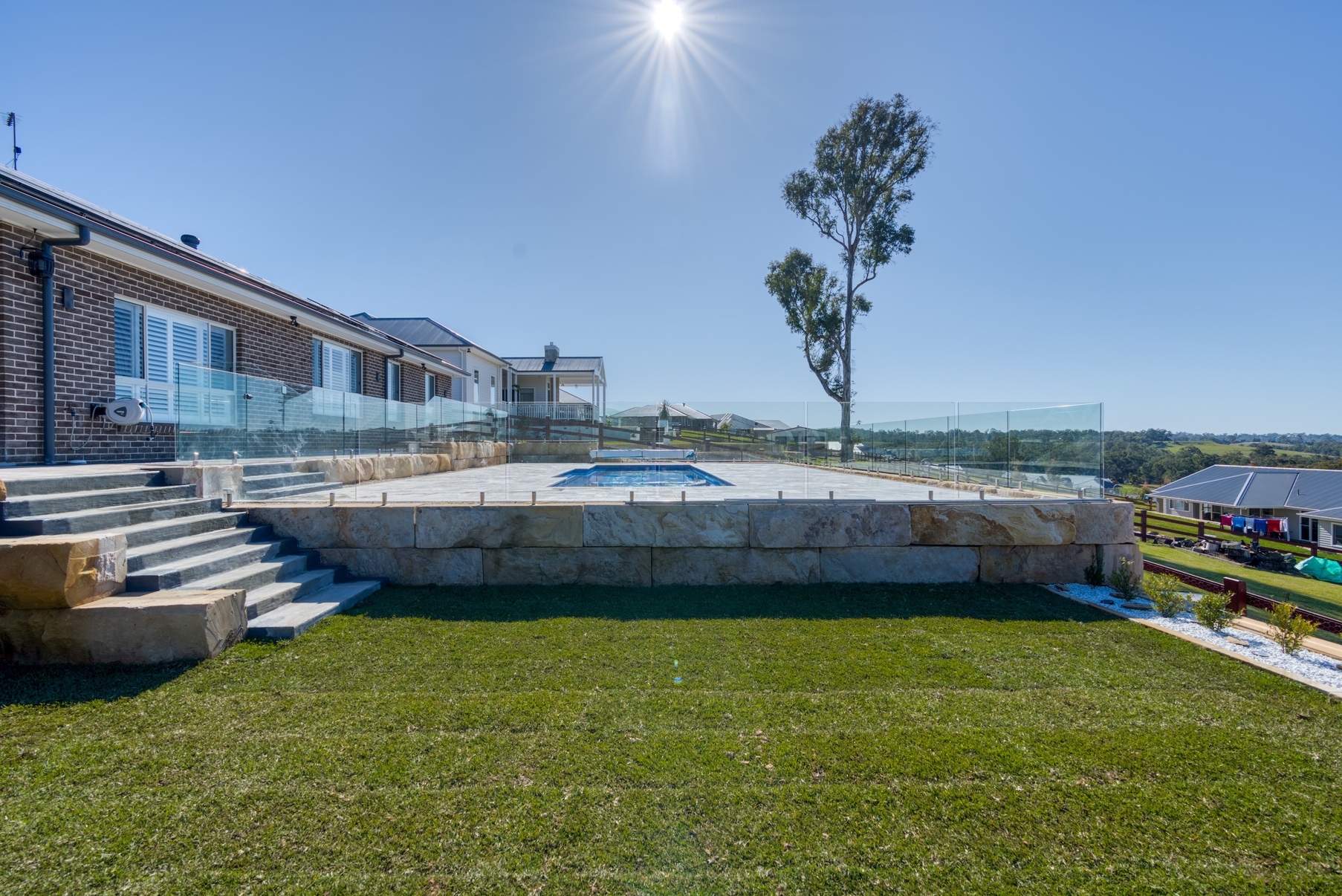 Glass fencing at the North Richmond Residence