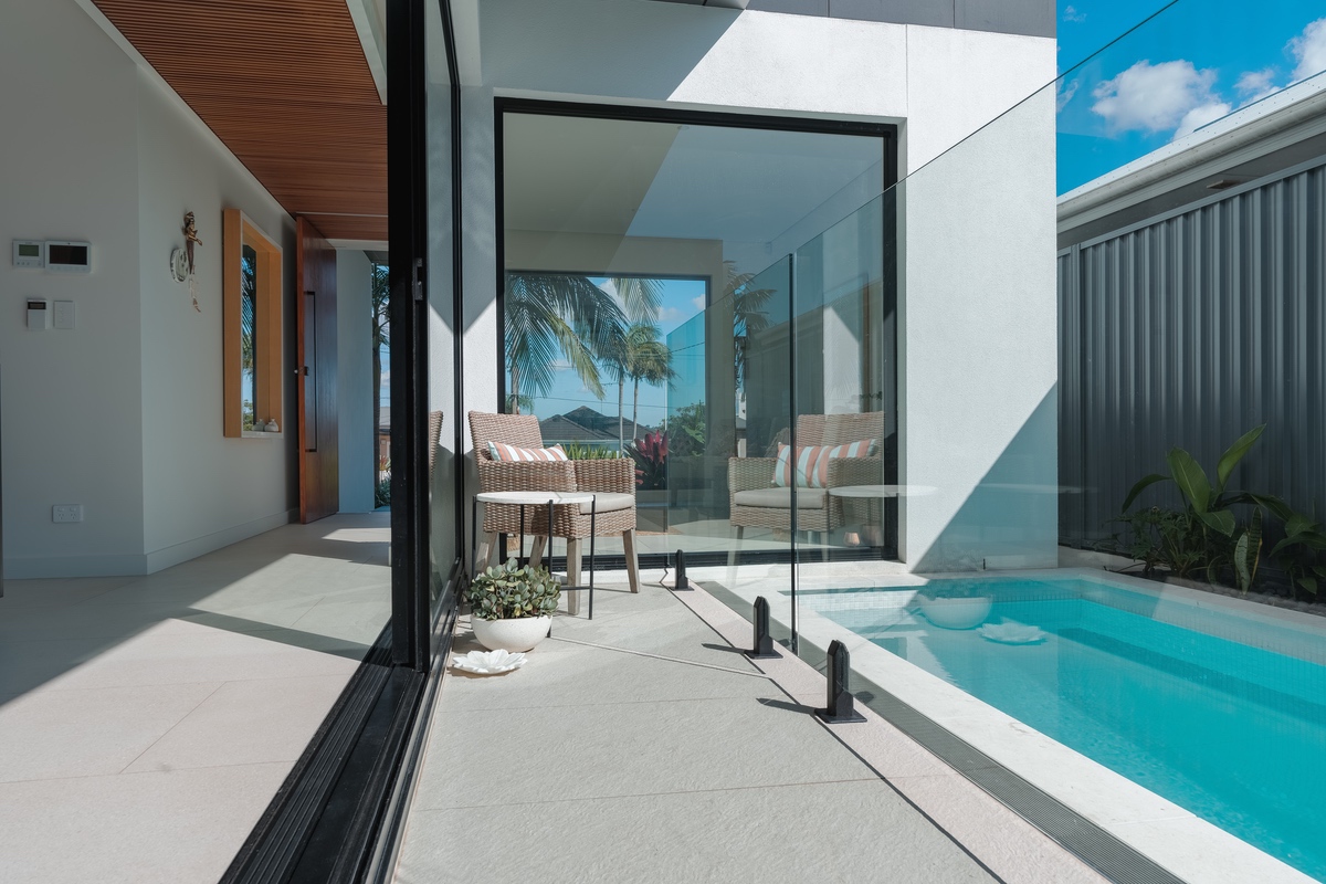 Glass fencing at the Cronulla Residence