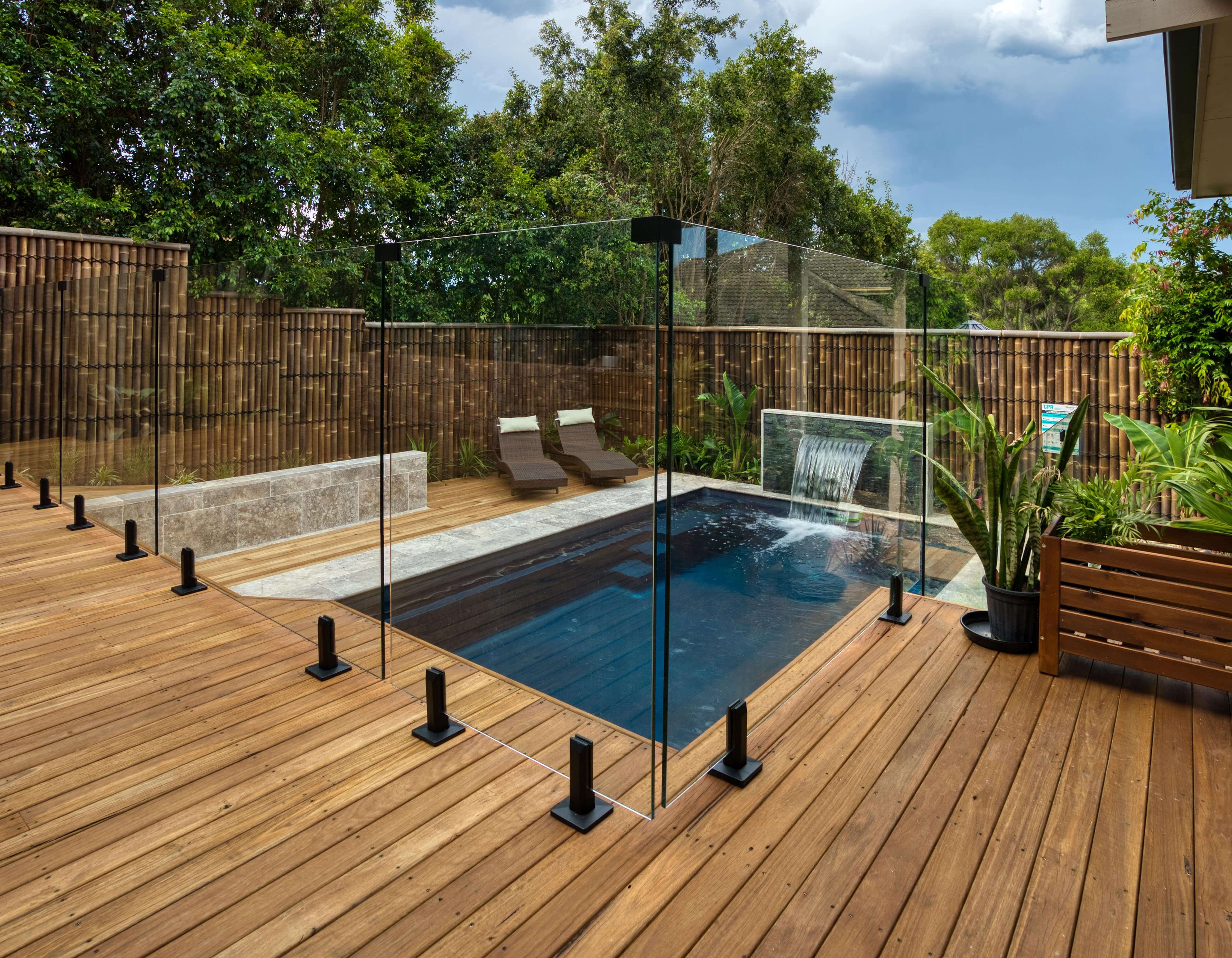 Glass fencing at the Rouse Hill Residence