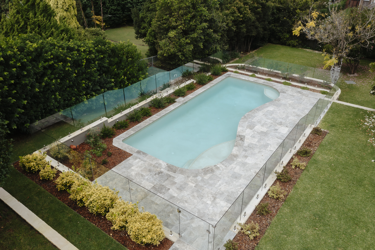Glass fencing at the South Turramurra Residence