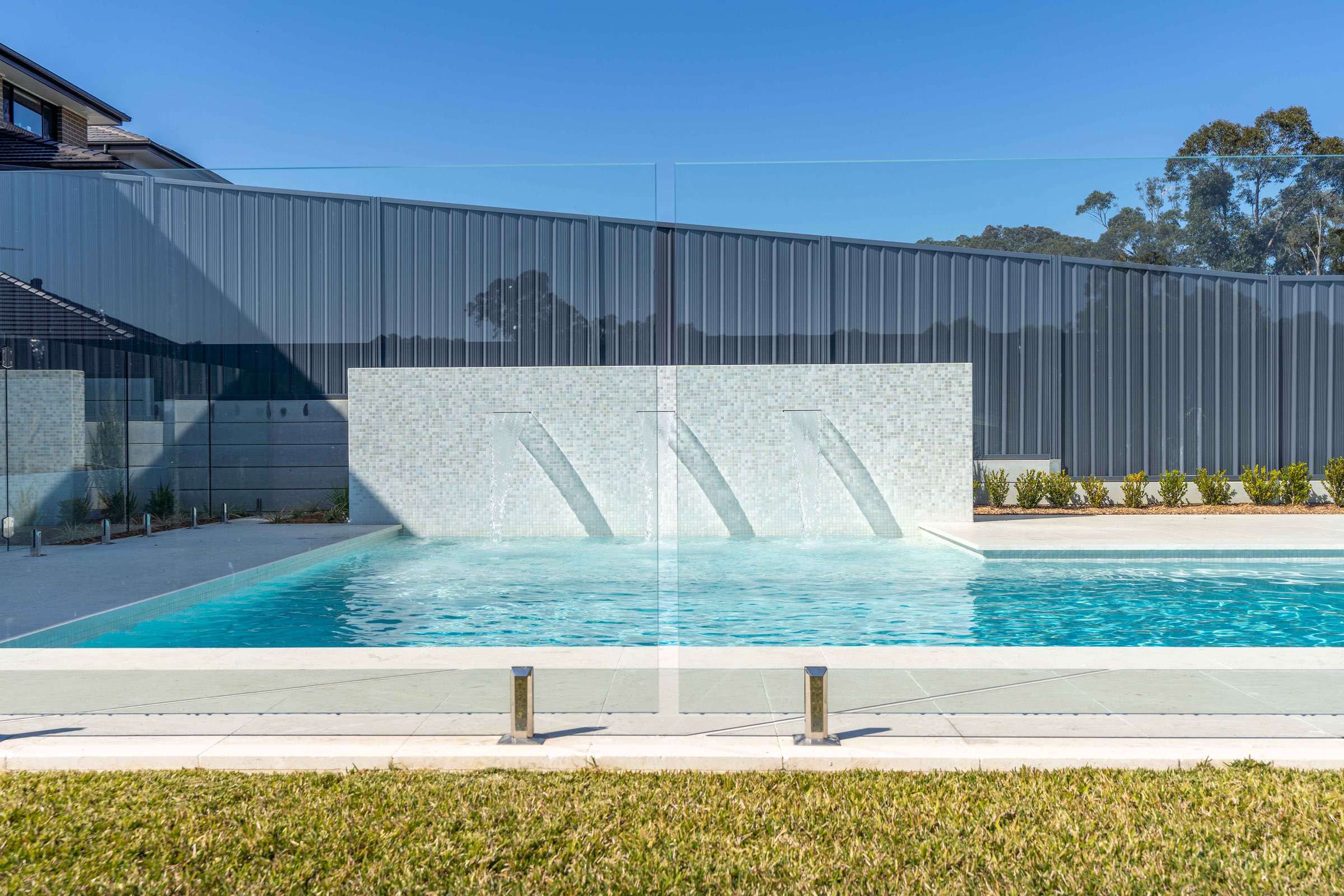 Glass fencing at the North Kellyville Residence