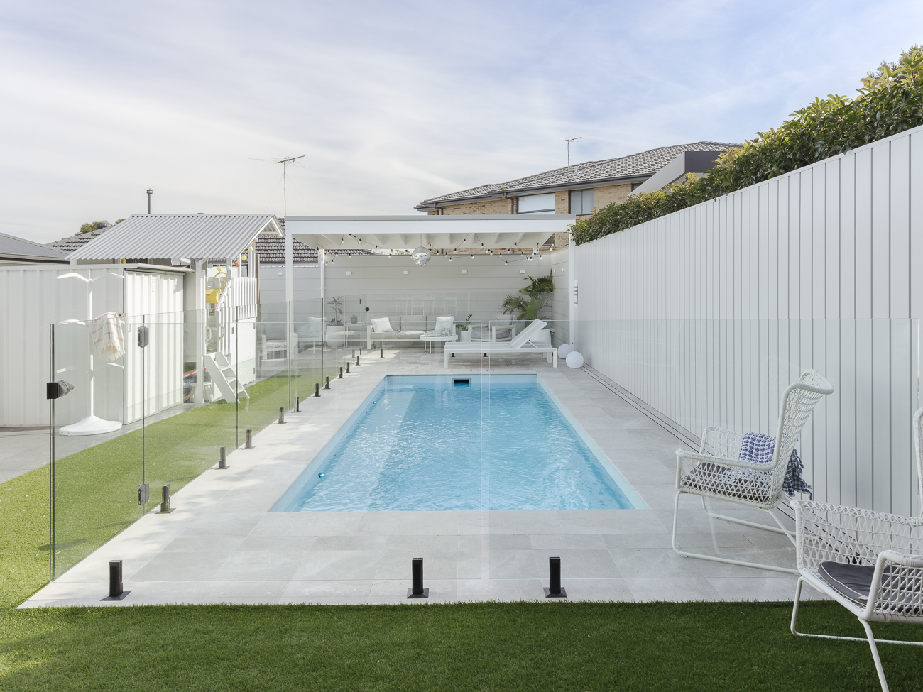 Glass fencing at the Roselands Residence
