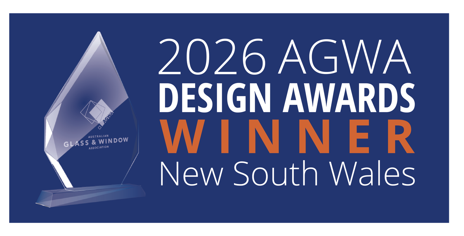 2026 AGWA Design Awards Winner, New South Wales.