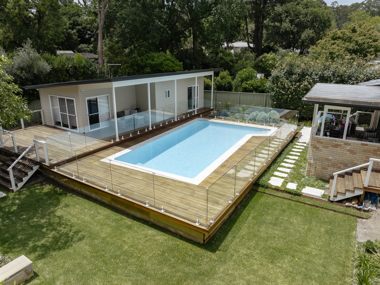 Glass fencing at the South Turramurra Residence