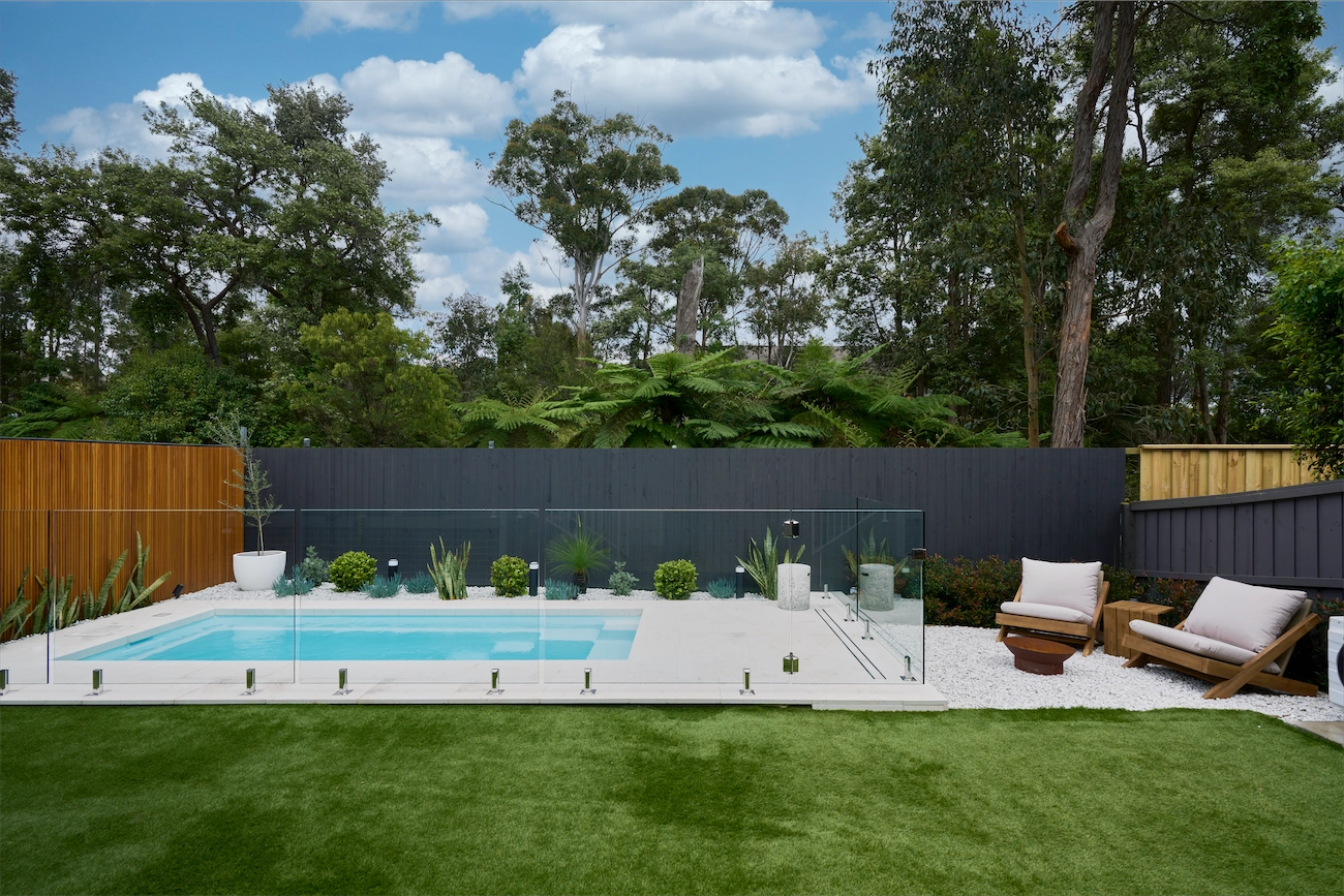 Glass fencing at the Kellyville Residence