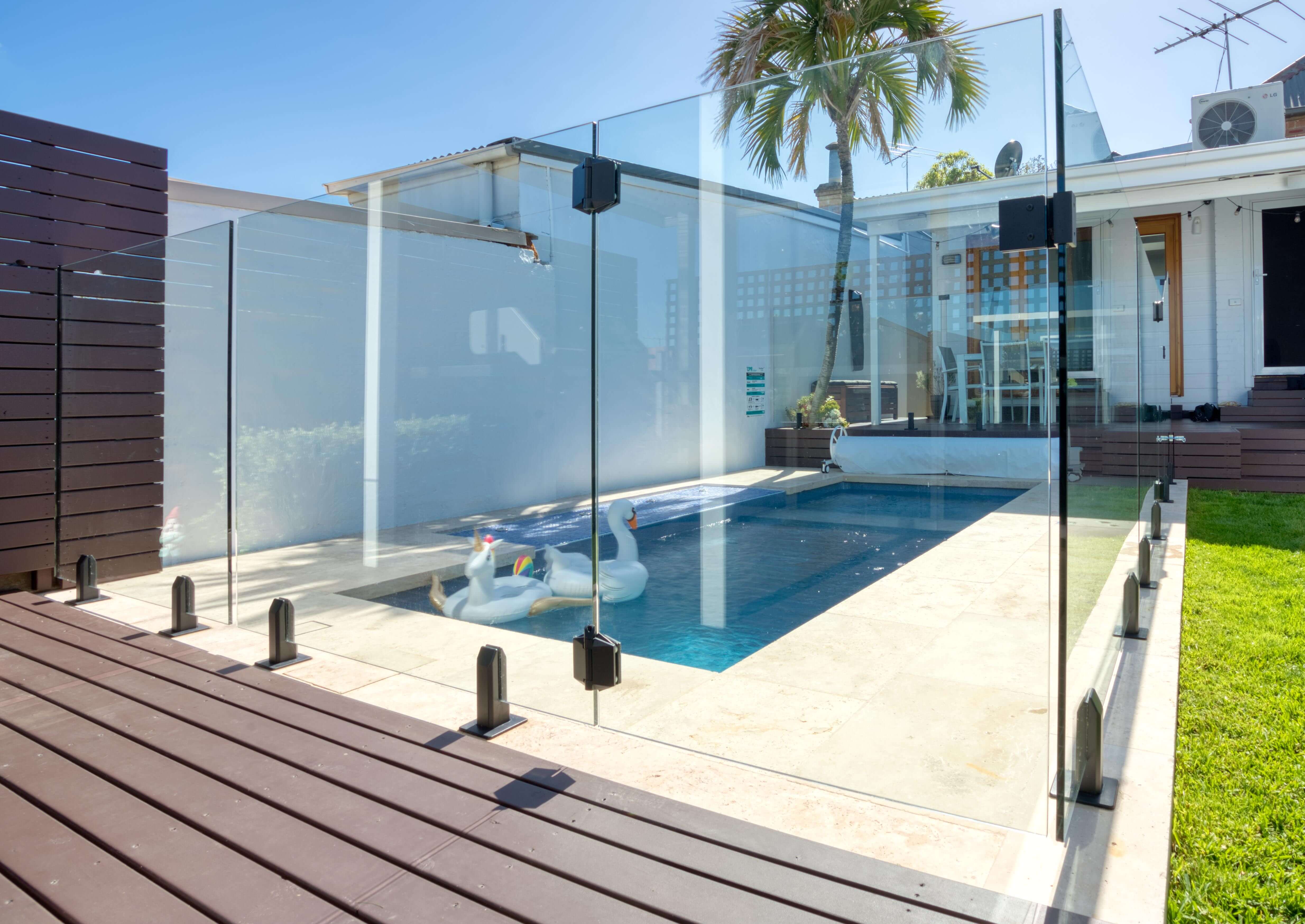 Glass fencing at the Leichhardt Residence