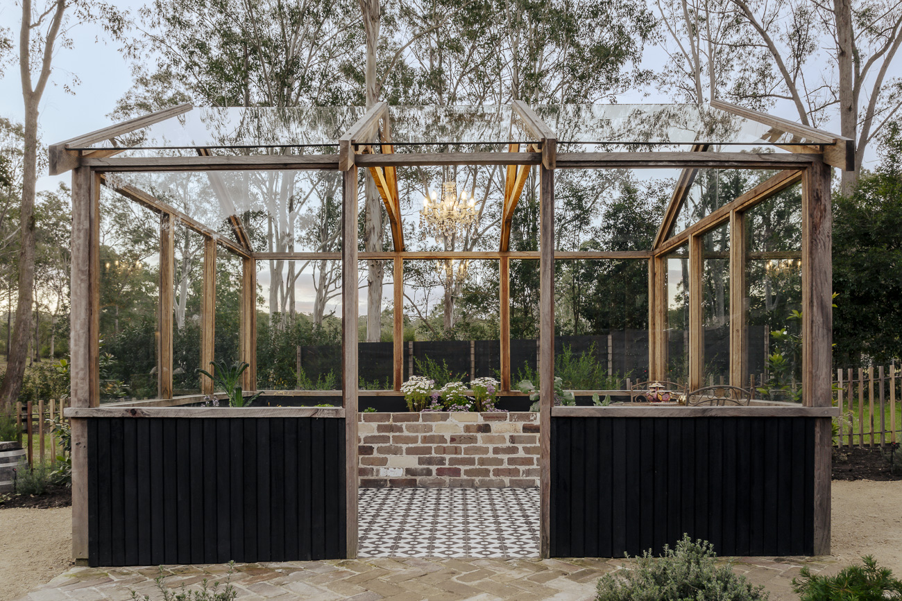 Glass fencing at the Glossodia Residence