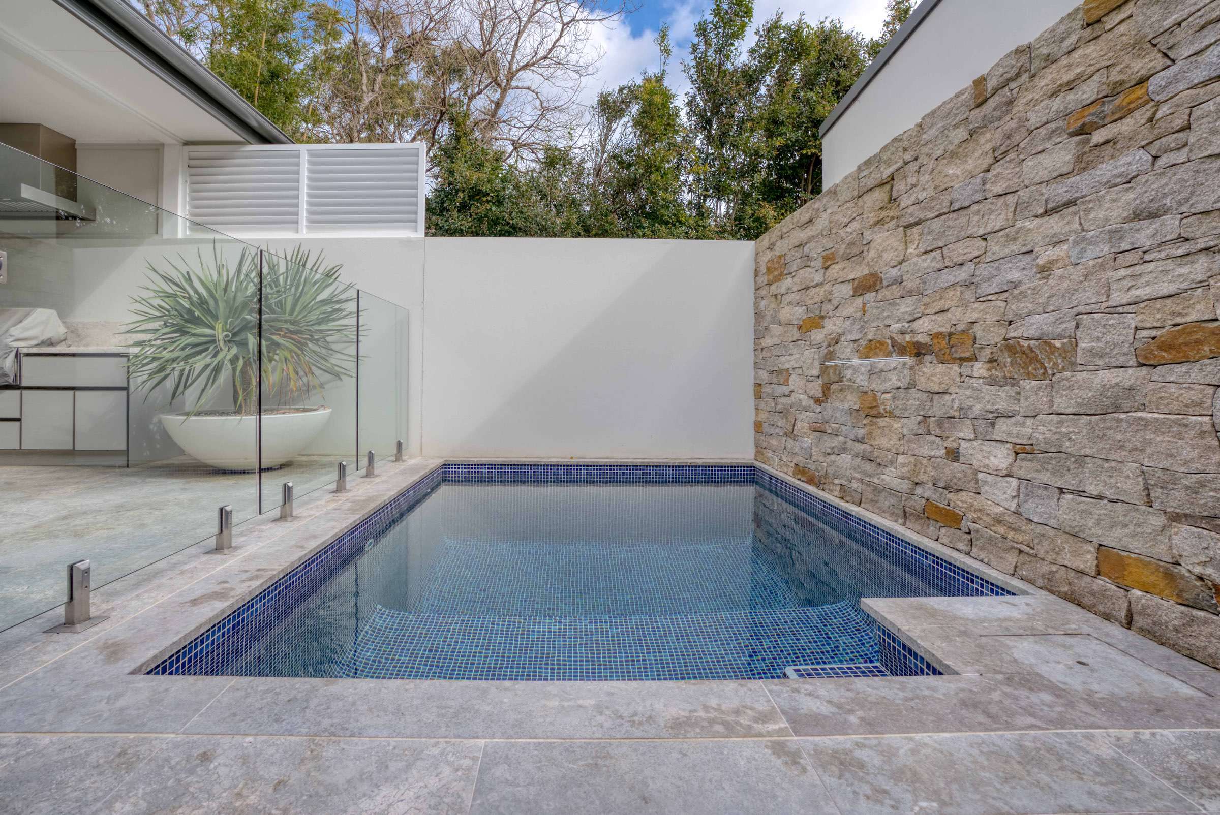 Glass fencing at the Caringbah Residence