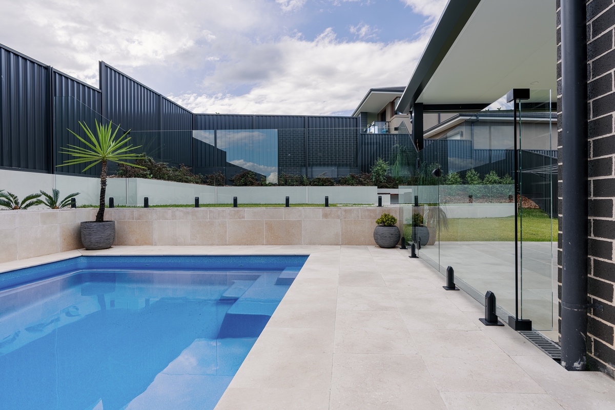 Glass fencing at the North Kellyville Residence